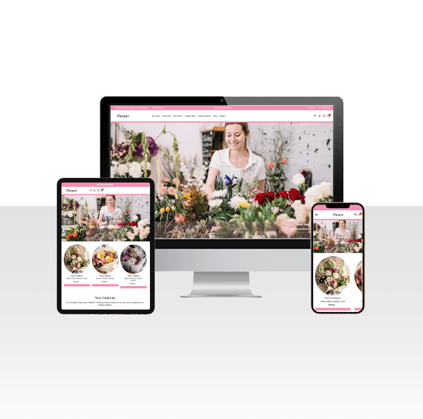 Çiçekçi ve Çiçek Satışı E-Ticaret Web Sitesi Paketi – Rose