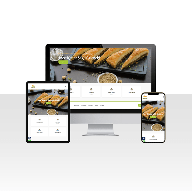 Tatlıcı ve Pastane Web Sitesi Paketi – Baklava