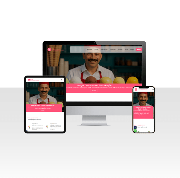 Dondurmacı ve Tatlı Firması Web Sitesi Paketi – Vanilya