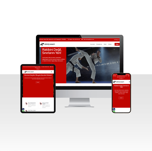 Dövüş Sporları ve Dövüş Salonu Web Sitesi Paketi – Ring