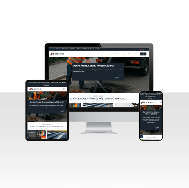 Kanalizasyon ve Sondaj İşleri Web Sitesi Paketi – Keşif