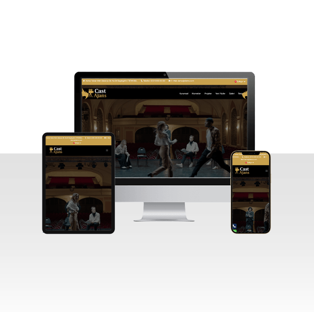 Cast Ajans ve Model Tanıtım Web Sitesi Paketi – Yetenek