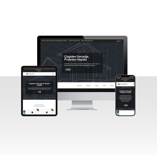 Mimarlık ve İnşaat Hizmetleri Web Sitesi Scripti – Dizayn