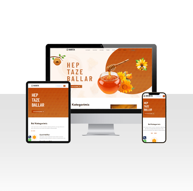 Doğal Bal Üreticisi Hazır Web Sitesi Paketi – Hanta