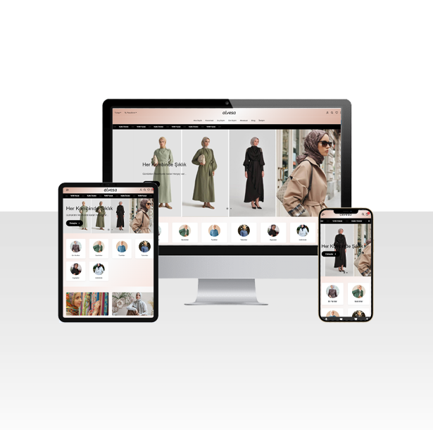 Tesettür Giyim Satışı E-Ticaret Web Sitesi Paketi – Eşarp