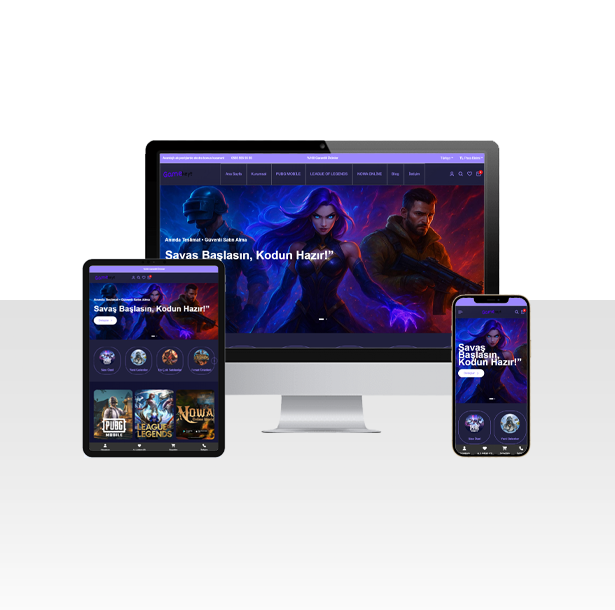 Epin ve Oyun Satışı E-Ticaret Web Sitesi Paketi – Amasya