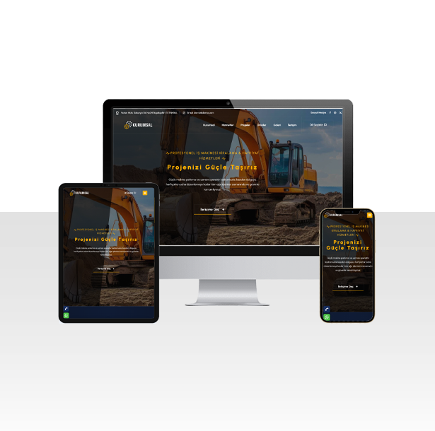 Forklift ve İş Makinesi Kiralama Web Sitesi Paketi – Karabük